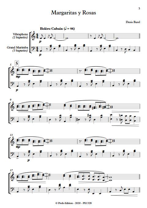 Margaritas y Rosas - Ensemble de Percussions - BUREL D. - Partition