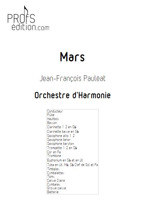 Mars - Orchestre d'harmonie - PAULEAT J.F. - page de garde