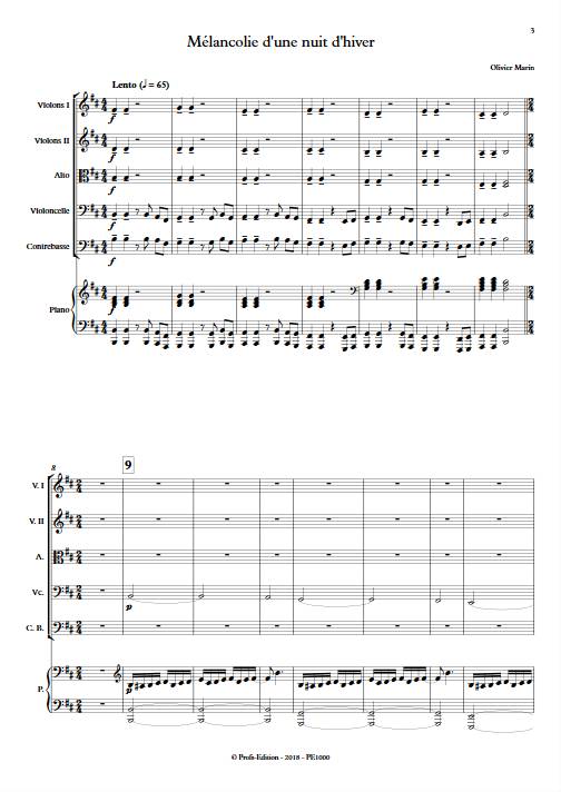 Mélancolie - Orchestre Symphonique & Piano - MARIN O. - app.scorescoreTitle