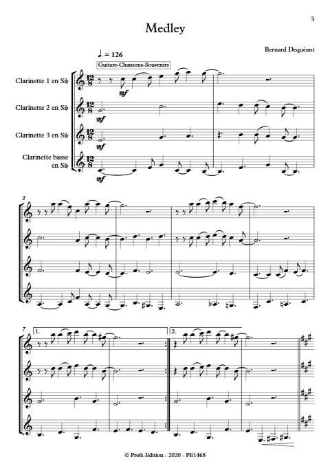 Medley - Quatuor de Clarinettes - DEQUEANT B. - app.scorescoreTitle