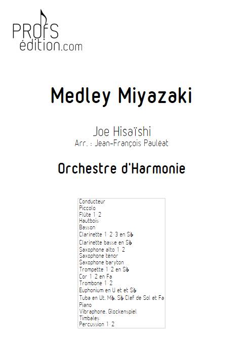 Medley Miyazaki - Orchestre d'Harmonie et Piano - HISAISHI J. - page de garde