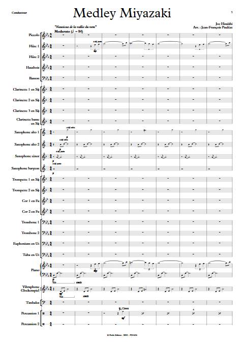 Medley Miyazaki - Orchestre d'Harmonie et Piano - HISAISHI J. - app.scorescoreTitle