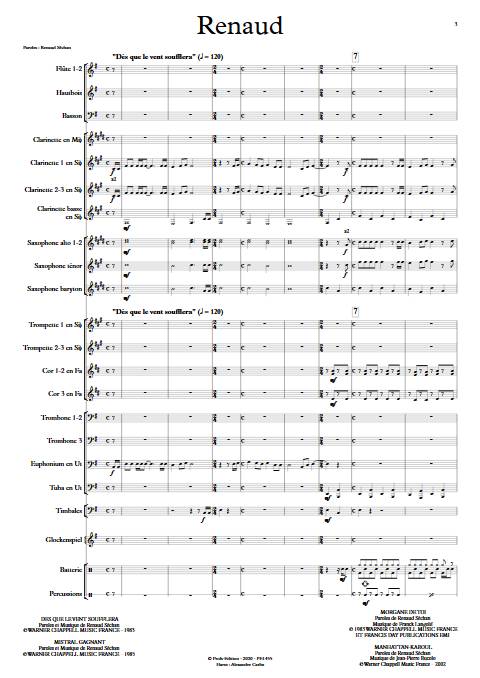Renaud - Orchestre d'Harmonie - RENAUD - Partition