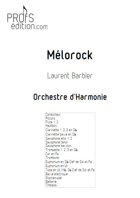 MeloRock - Orchestre d'harmonie - BARBIER L. - page de garde