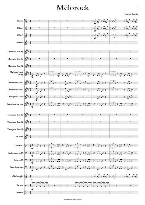MeloRock - Orchestre d'harmonie - BARBIER L. - app.scorescoreTitle