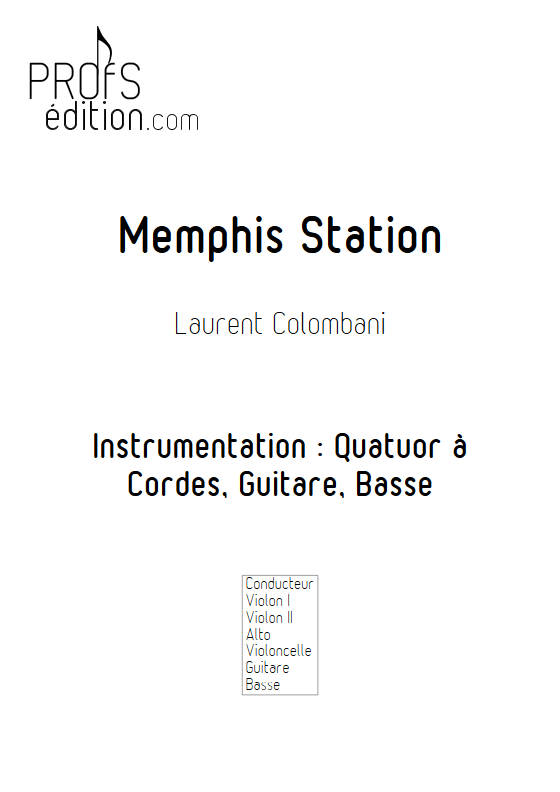 Memphis Station - Sextuor à Cordes - COLOMBANI L. - page de garde