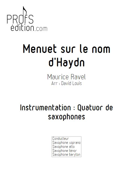 Ravel Menuet Sur Le Nom De Haydn