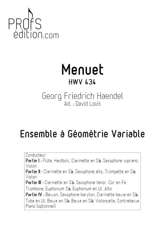 Menuet HWV 434 - page de garde