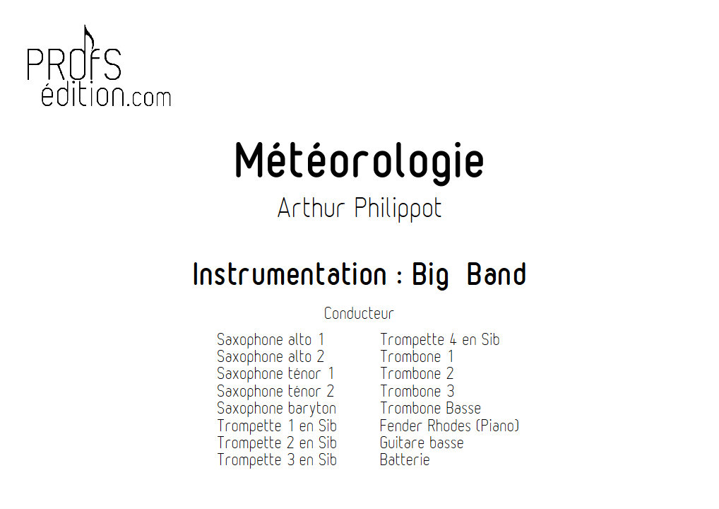 Météorologie - Big Band - PHILIPPOT A. - page de garde