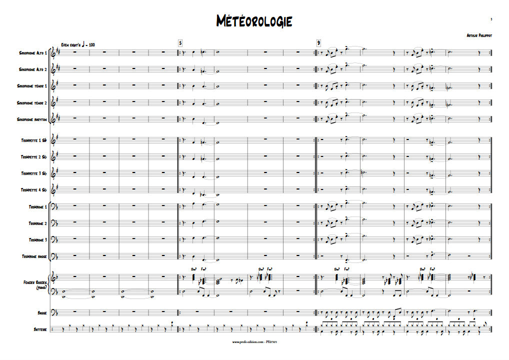 Météorologie - Big Band - PHILIPPOT A. - Partition