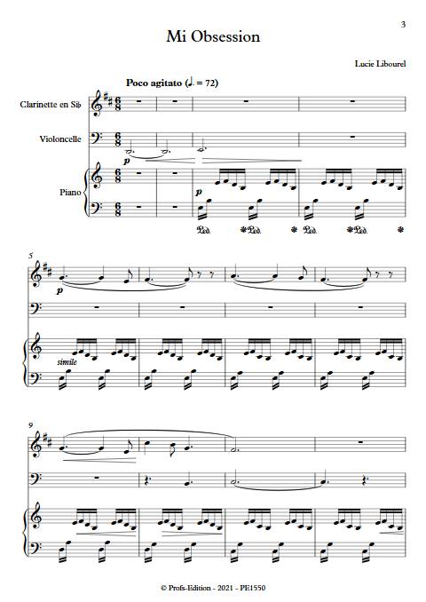 Mi Obsession - Trio - LIBOUREL L. - Partition