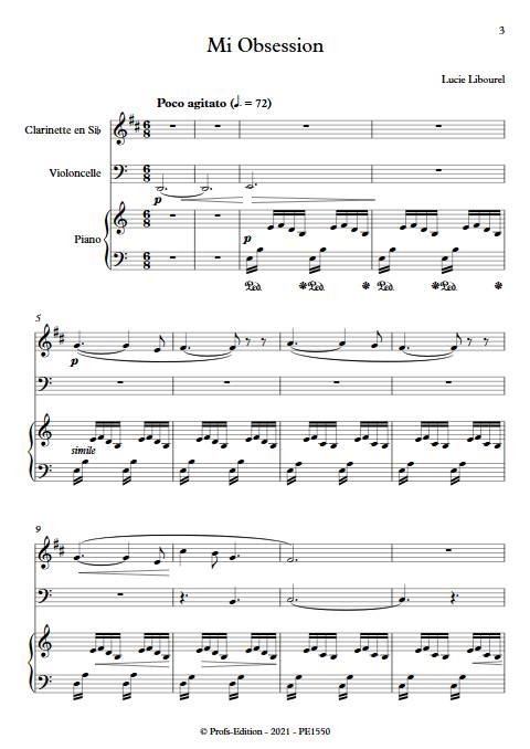 Mi Obsession - Trio - LIBOUREL L. - app.scorescoreTitle