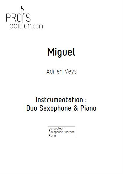 Miguel - Saxophone et Piano - VEYS A. - page de garde