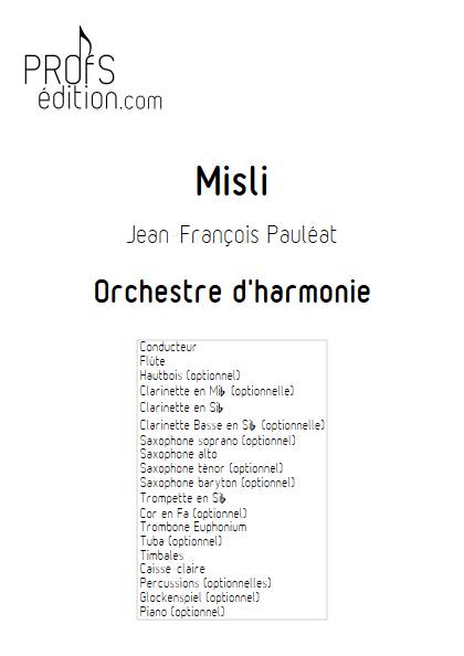 Misli - Orchestre d'Harmonie - PAULEAT J. F. - page de garde