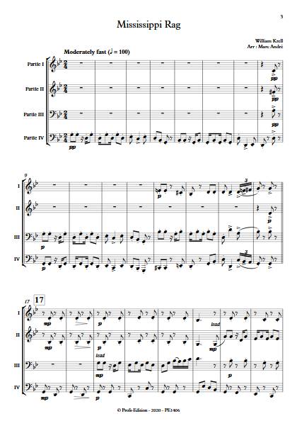 Mississippi Rag - Ensemble Variable - KRELL W. - Partition