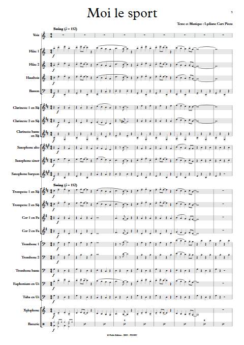 Moi le sport - orchestre d'harmonie - CURT PITOU L. - Partition