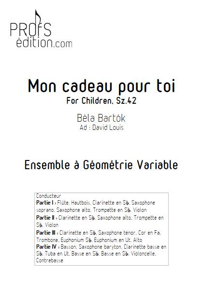 Mon cadeau pour toi - Ensemble Variable - BARTOK B. - page de garde