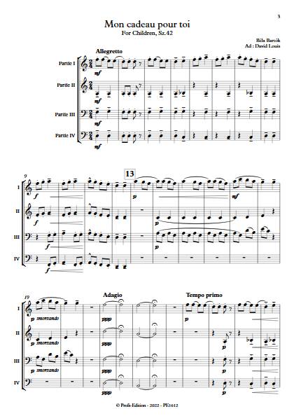 Mon cadeau pour toi - Ensemble Variable - BARTOK B. - app.scorescoreTitle