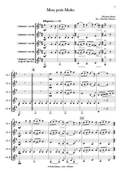 Mon petit Moko - Ensemble de Clarinettes - BOTREL T. - Partition