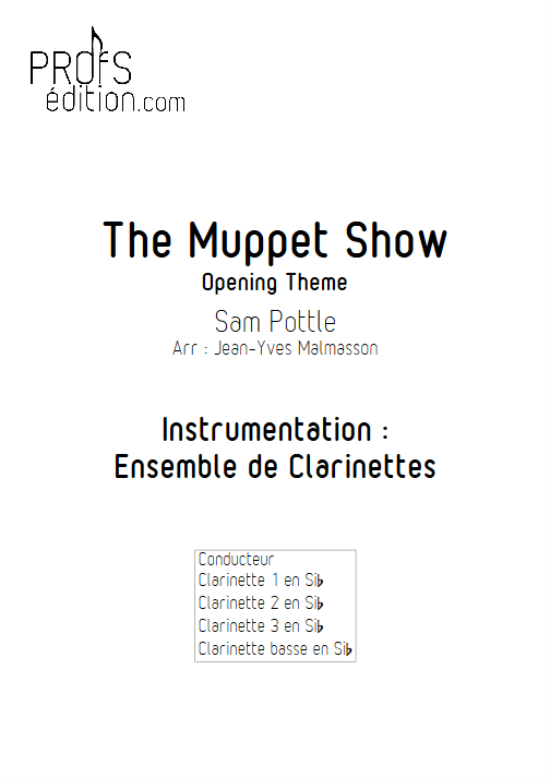 Muppet Show - Ensemble de Clarinettes - HENSON J. - page de garde