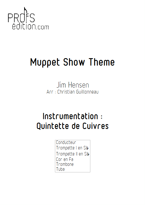 The Muppet Show - Quintette de Cuivres - HENSON J. - page de garde