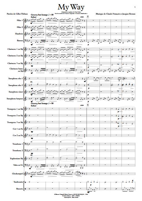My way (Comme d'habitude) - Orchestre d'Harmonie - FRANÇOIS C. - app.scorescoreTitle
