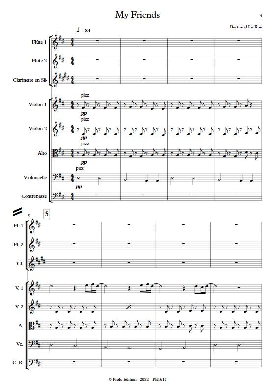 My Friends - Orchestre symphonique - LE ROY B. - Partition