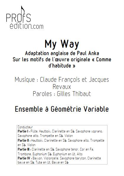 My way (Comme d'habitude) - Ensemble Variable - FRANÇOIS C. - page de garde