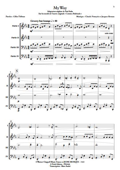My way (Comme d'habitude) - Ensemble Variable - FRANÇOIS C. - app.scorescoreTitle