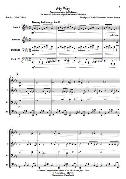 My way (Comme d'habitude) - Ensemble Variable - FRANÇOIS C. - Partition