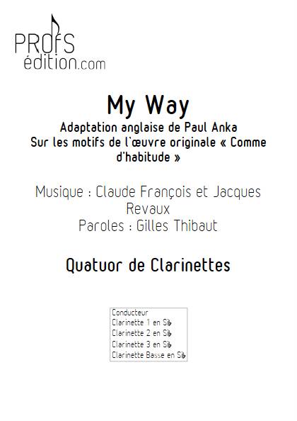 My Way - Quatuor de Clarinettes - FRANCOIS C. - page de garde