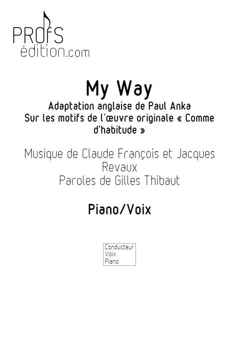 My Way - Piano Voix - FRANCOIS C. - page de garde