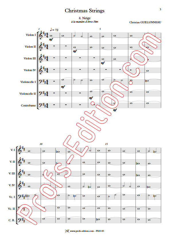 Neige - Orchestre Cordes - GUILLONNEAU C. - app.scorescoreTitle