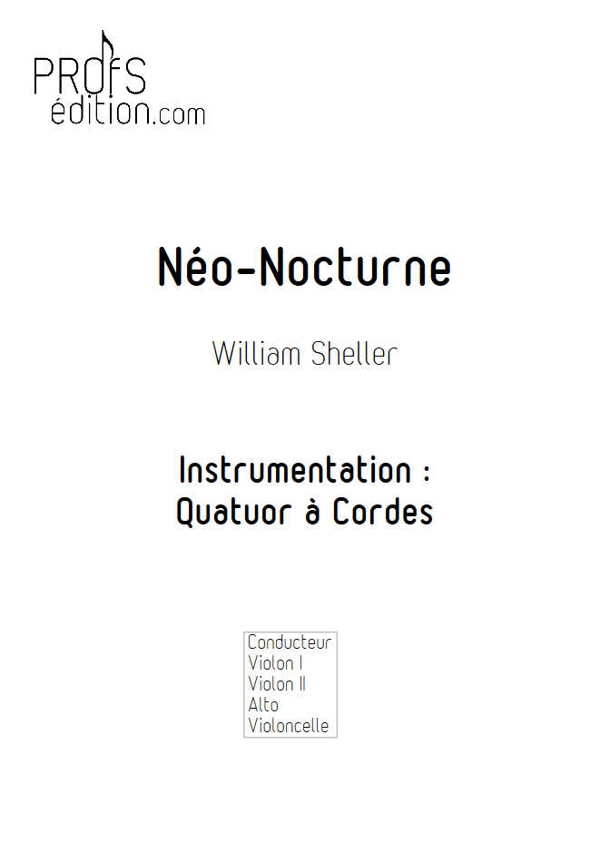 Néo Nocturne - Quatuor à Cordes - SHELLER W. - page de garde