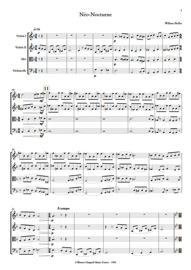 Néo Nocturne - Quatuor à Cordes - SHELLER W. - app.scorescoreTitle