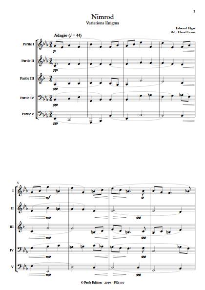 Nimrod - Ensemble Variable - ELGAR E. - Partition
