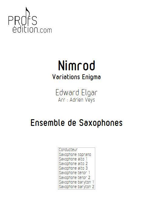 Nimrod - Ensemble de Saxophones - ELGARD E. - page de garde