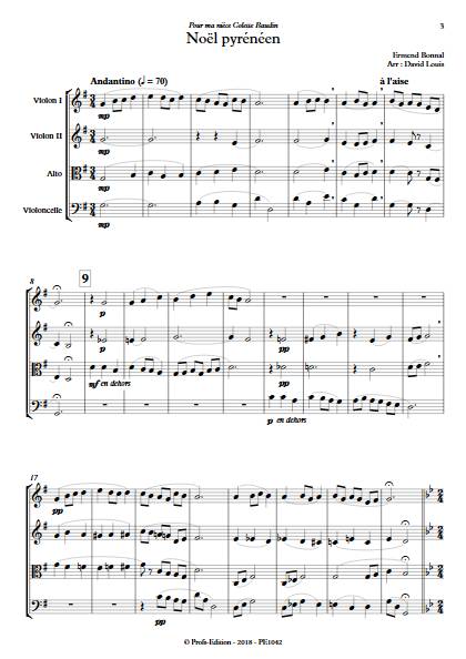 Noël Pyrénéen - Quatuor à Cordes - BONNAL E. - app.scorescoreTitle