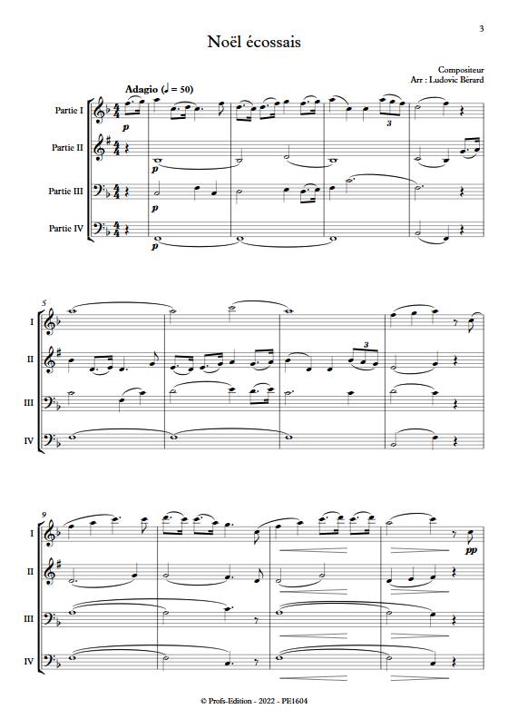 Noël écossais - Ensemble Variable - ANONYME - Partition