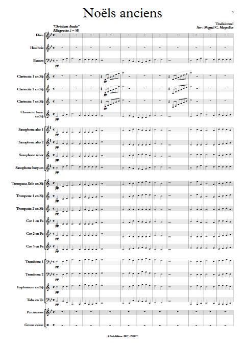 Noëls anciens - Orchestre d'Harmonie - TRADITIONNEL - Partition