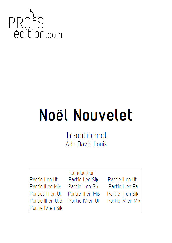 Noël nouvelet - Ensemble Géométrie Variable - TRADITIONNEL - page de garde