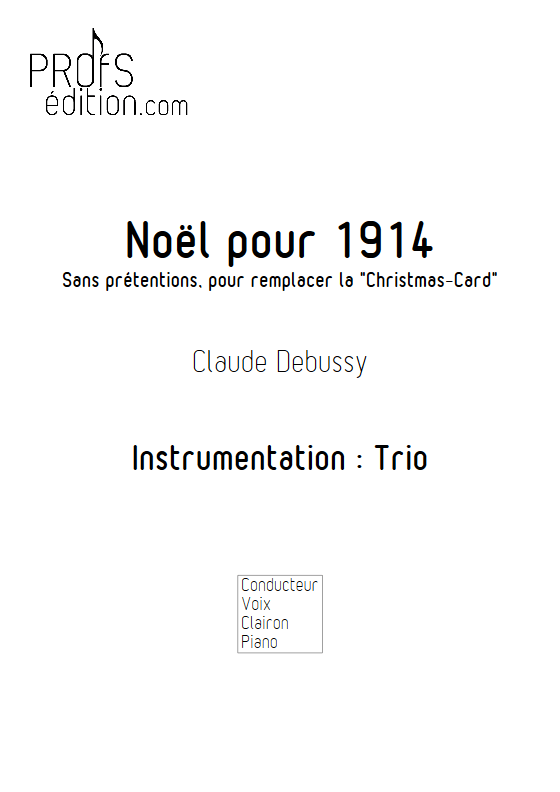 Noël pour 1914 - Trio - DEBUSSY C. - page de garde