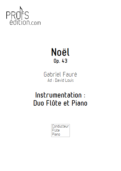 Noël - Duo Flûte & Piano - FAURE G. - page de garde