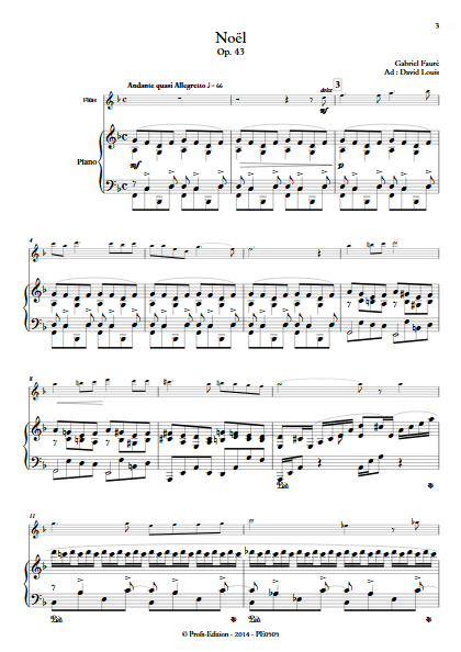 Noël - Duo Flûte & Piano - FAURE G. - app.scorescoreTitle