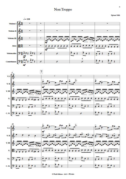 Non Troppo - Orchestre à Cordes - TALLE S. - Partition