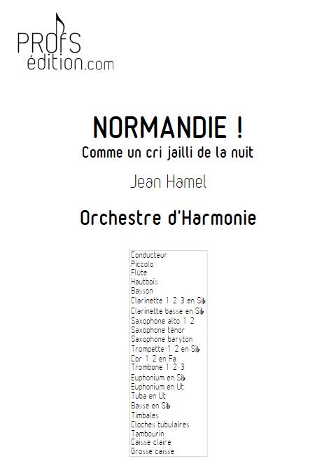 Normandie ! - Orchestre d'Harmonie - HAMEL J. - page de garde