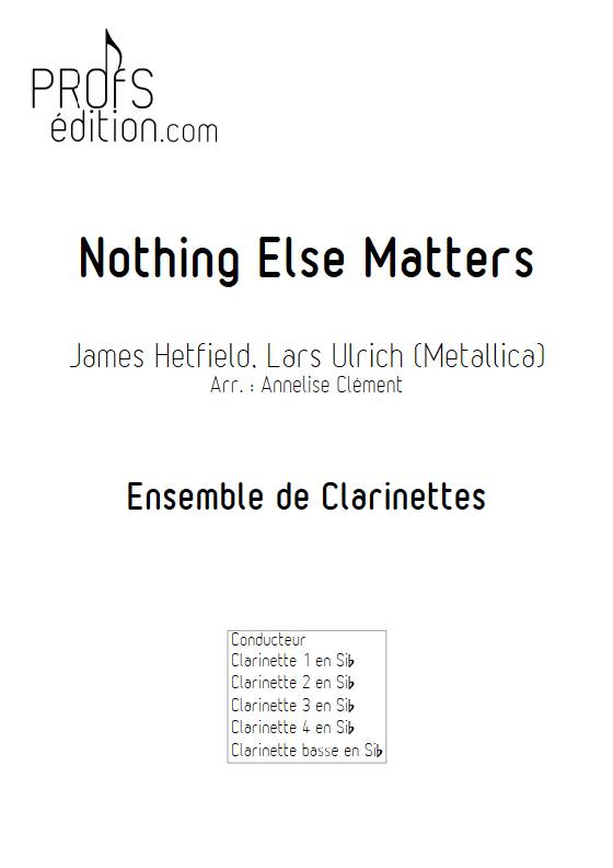 Nothing Else Matters - Ensemble de Clarinettes - HELFIELD J. - page de garde
