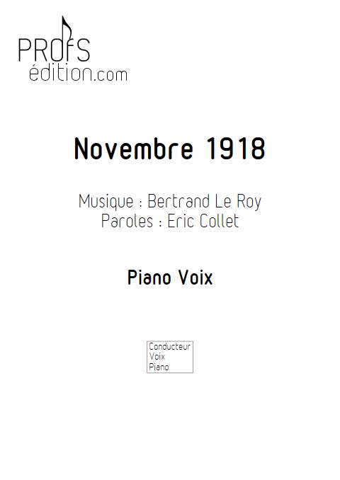 Novembre 1918 - Piano Voix - LE ROY B. - page de garde