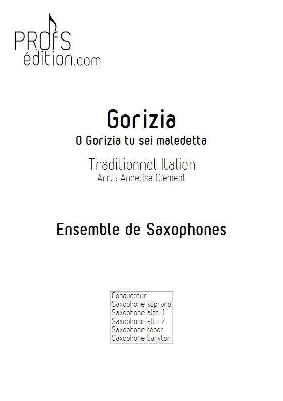 O Gorizia - Quintette de saxophones - TRADITIONNEL ITALIEN - page de garde