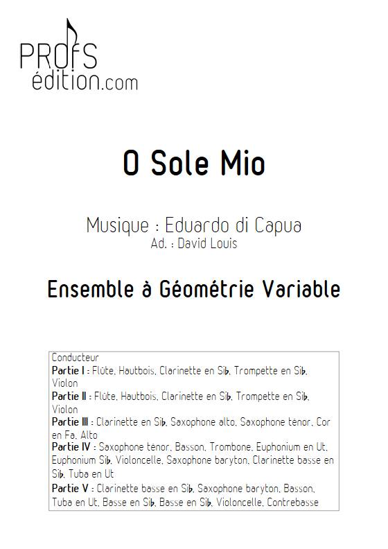 'O sole mio - Ensemble Variable - DI CAPUA E. - page de garde